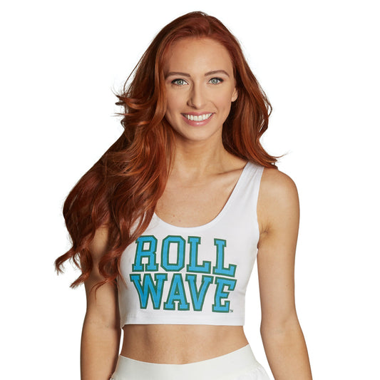 Tulane Roll Wave Crop Tank Top