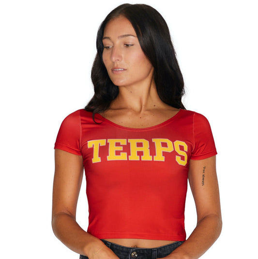Maryland Terps Red Babydoll Tee