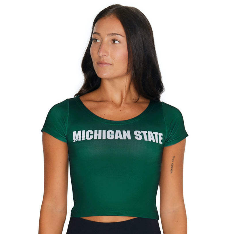 Michigan State Green Babydoll Tee