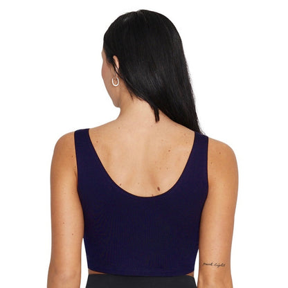 West Virginia Mountaineers Navy Blue Crop Tank Top