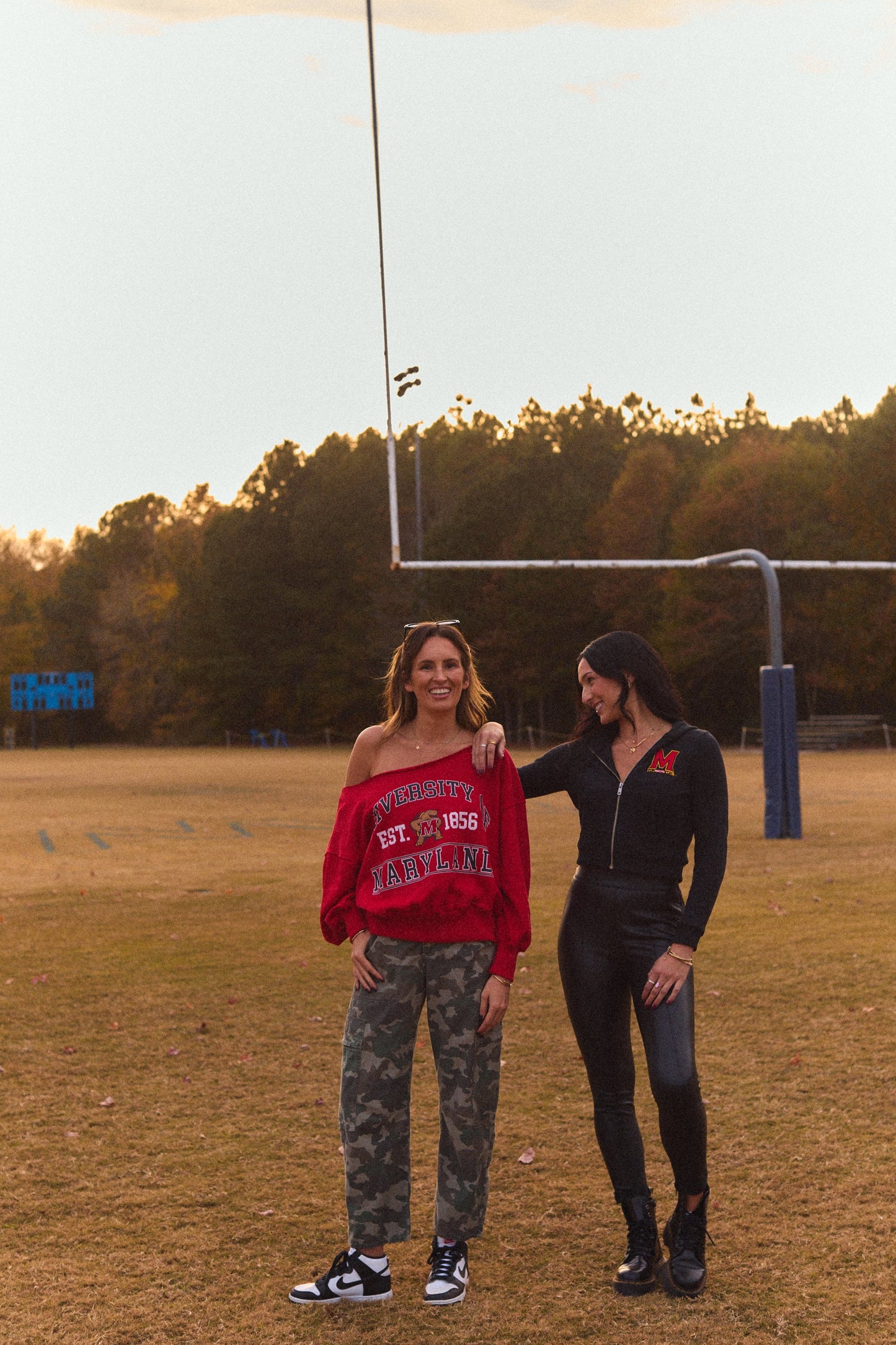 Maryland Terps Off the Shoulder Sweatshirt