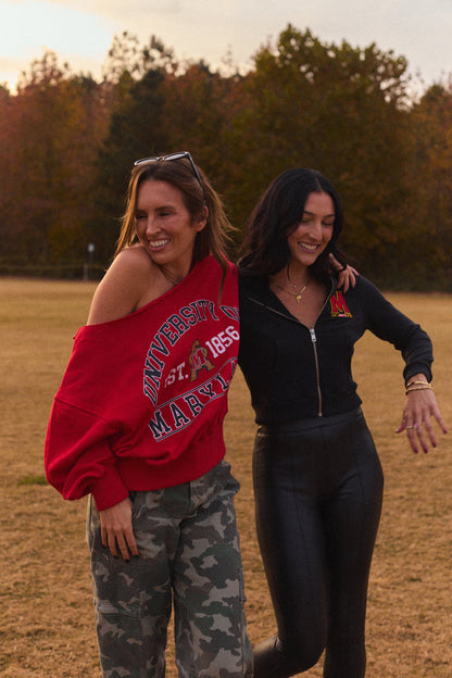 Maryland Terps Off the Shoulder Sweatshirt