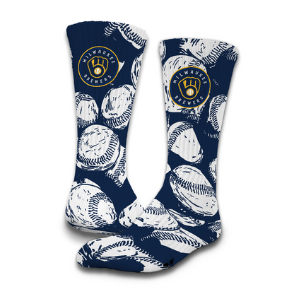 Milwaukee Brewers Primary 3 Pack Lifestyle Sock