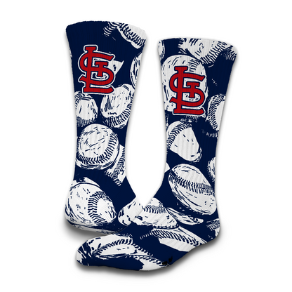 Saint Louis Cardinals Primary 3 Pack Lifestyle Sock