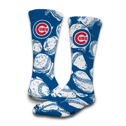 Chicago Cubs Primary 3 Pack Lifestyle Sock