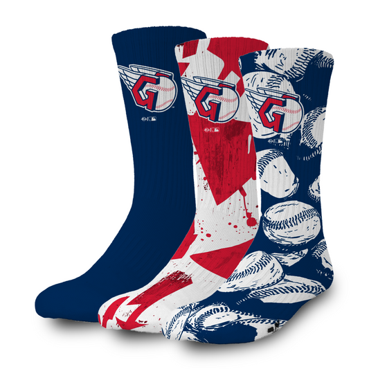 Cleveland Guardians Primary 3 Pack Lifestyle Sock