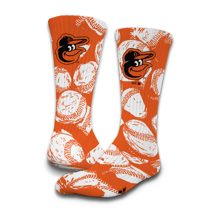 Baltimore Orioles Primary 3 Pack Lifestyle Sock