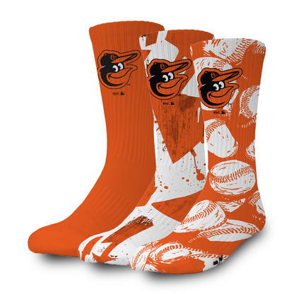 Baltimore Orioles Primary 3 Pack Lifestyle Sock