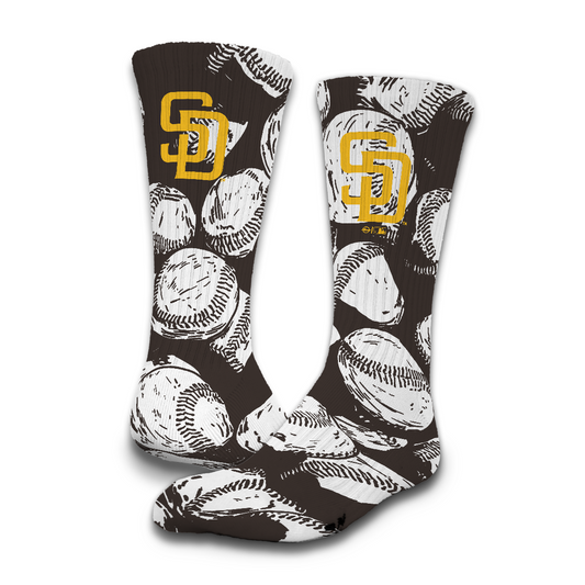 San Diego Padres Primary 3 Pack Lifestyle Sock
