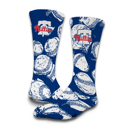 Philadelphia Phillies Primary 3 Pack Lifestyle Sock