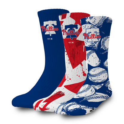 Philadelphia Phillies Primary 3 Pack Lifestyle Sock
