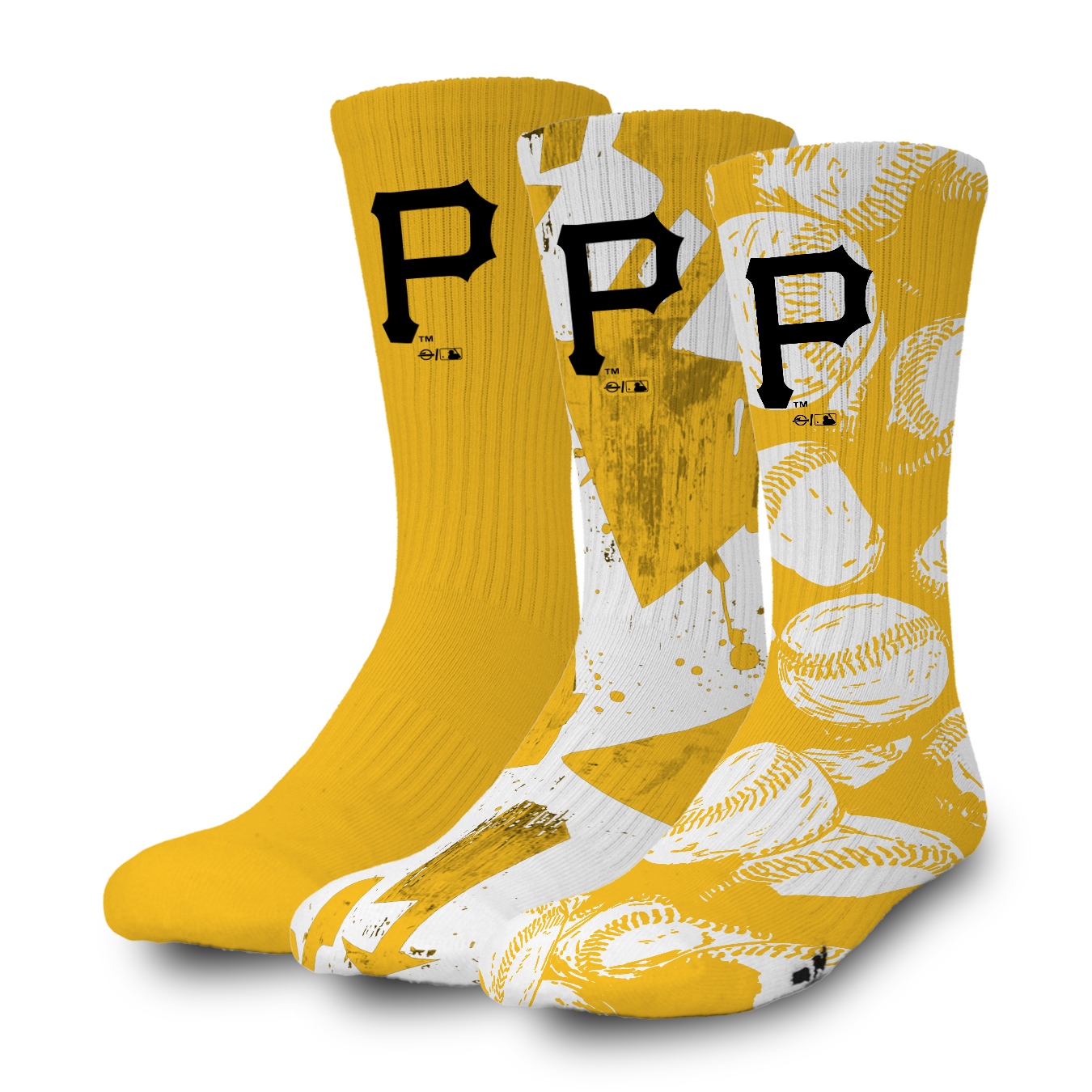Pittsburgh Pirates Primary 3 Pack Lifestyle Sock