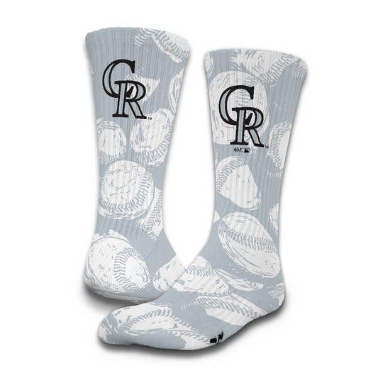 Colorado Rockies Baseball Pattern Socks