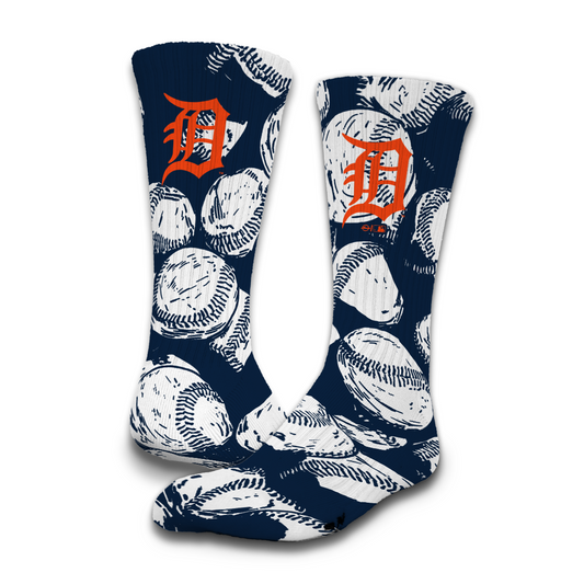 Detroit Tigers Primary 3 Pack Lifestyle Sock