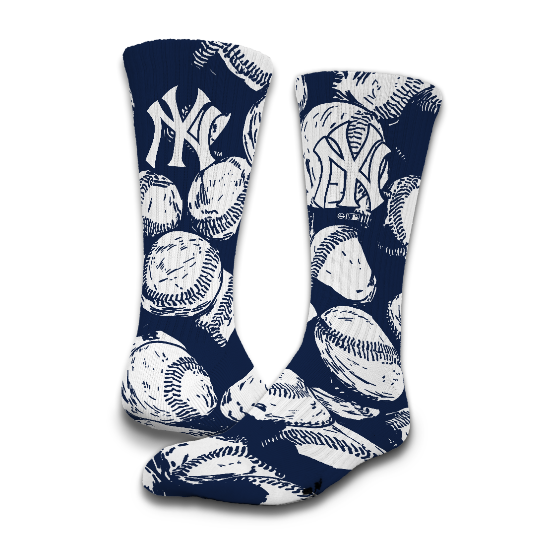 New York Yankees Baseball Pattern Socks