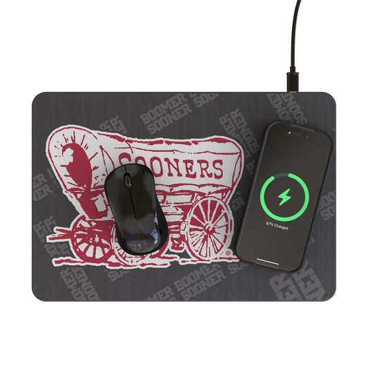 University of Oklahoma Sooners Quadtile 15-Watt Wireless Charger and Mouse Pad