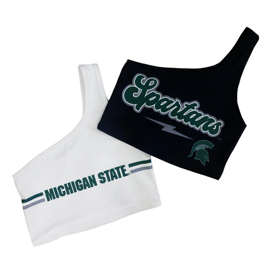 Michigan State Lightning One Shoulder Top