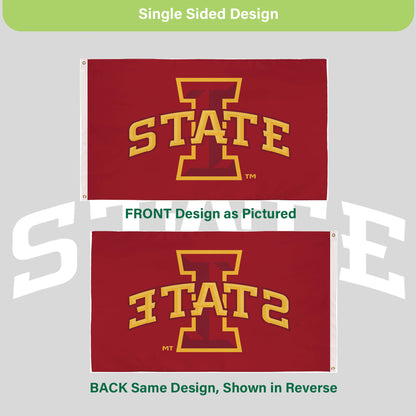 Iowa State University Single Sided Estate Flag with 2 Grommets, 3'x5'