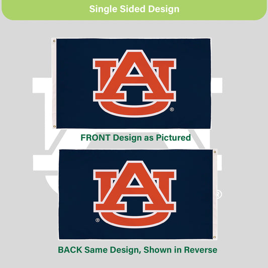 Auburn University Single Sided Flag w/ 2 Grommets, 3'x5'