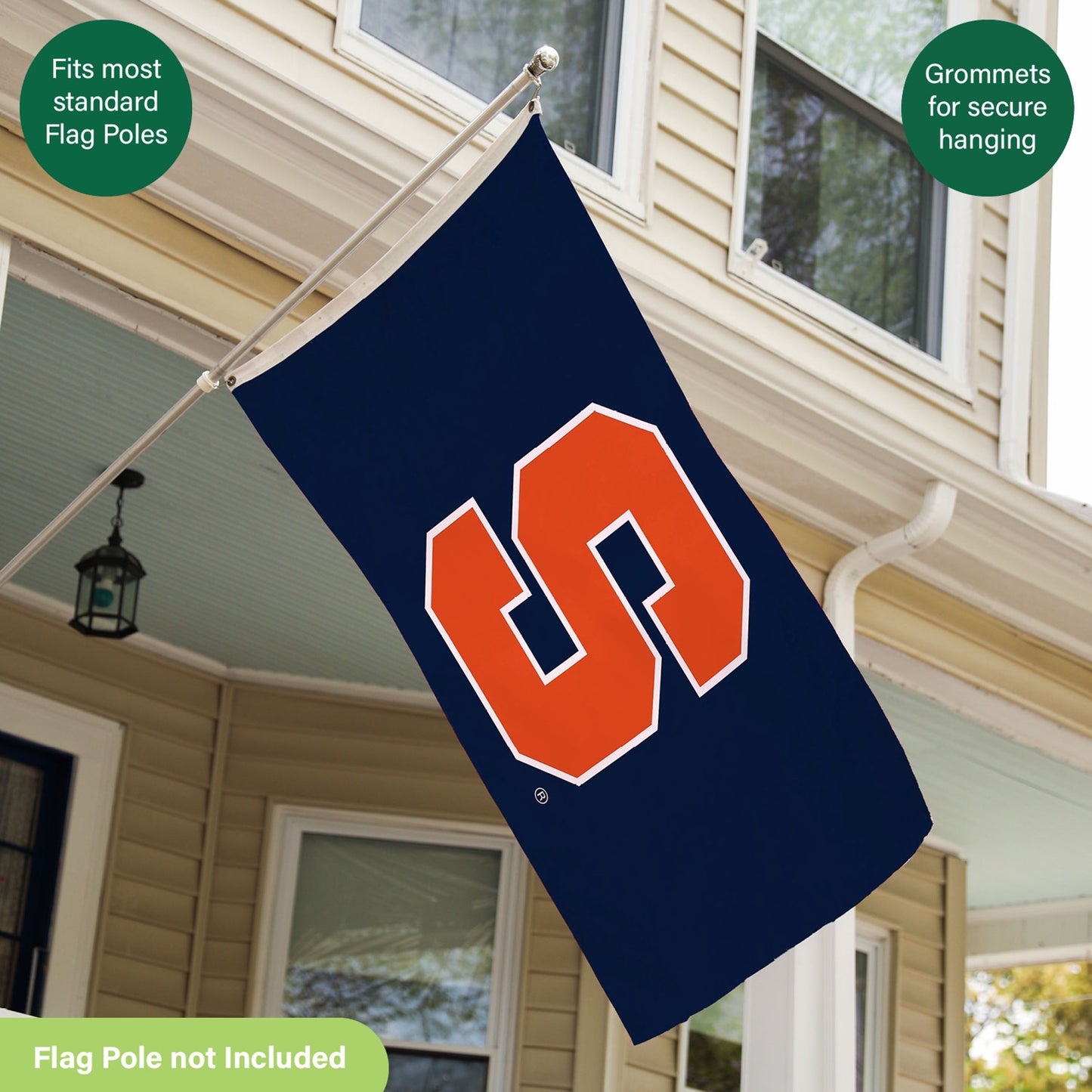 Syracuse University Single Sided Estate Flag with 2 Grommets, 3'x5'