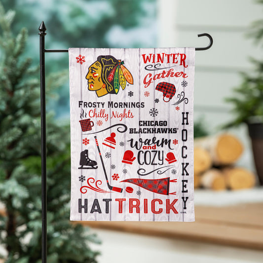 Chicago Blackhawks, Moire Flag, GDN, Fall Seasonal