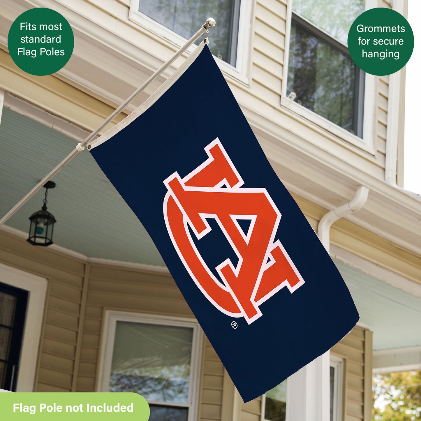 Auburn University Single Sided Flag w/ 2 Grommets, 3'x5'
