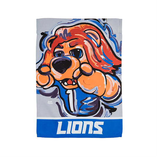 Detroit Lions Justin Patten Suede Garden Flag
