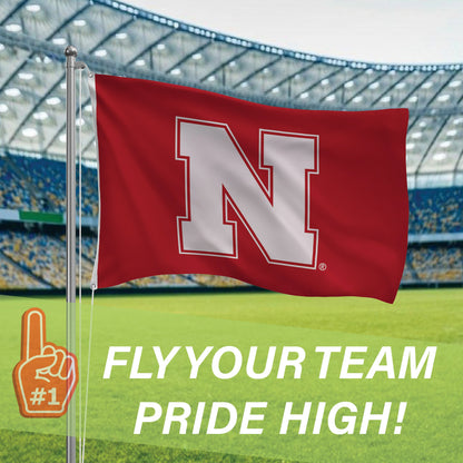 University of Nebraska Single Sided Estate Flag with 2 Grommets, 3'x5'
