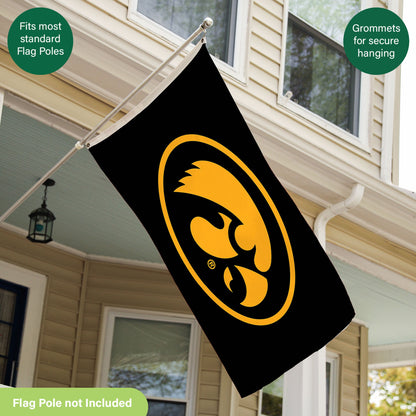 University of Iowa Single Sided Estate Flag with 2 Grommets, 3'x5'