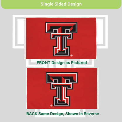 Texas Tech University Single Sided Estate Flag with 2 Grommets, 3'x5'