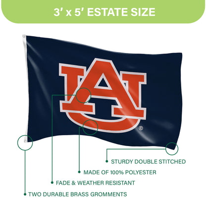 Auburn University Single Sided Flag w/ 2 Grommets, 3'x5'