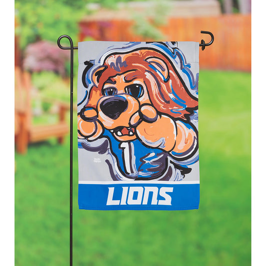 Detroit Lions Justin Patten Suede Garden Flag