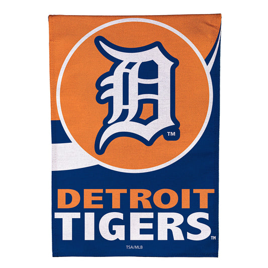 Detroit Tigers Burlap Garden Flag