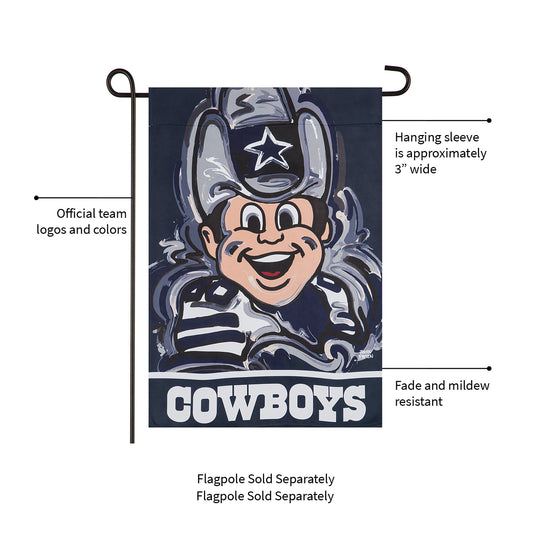Dallas Cowboys Justin Patten Suede Garden Flag