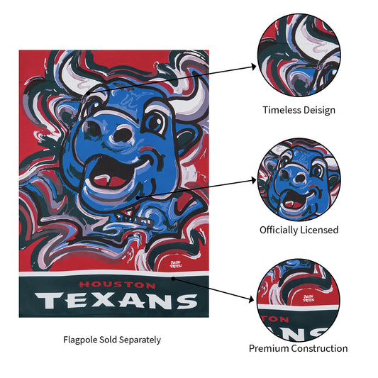Houston Texans Justin Patten Suede Garden Flag