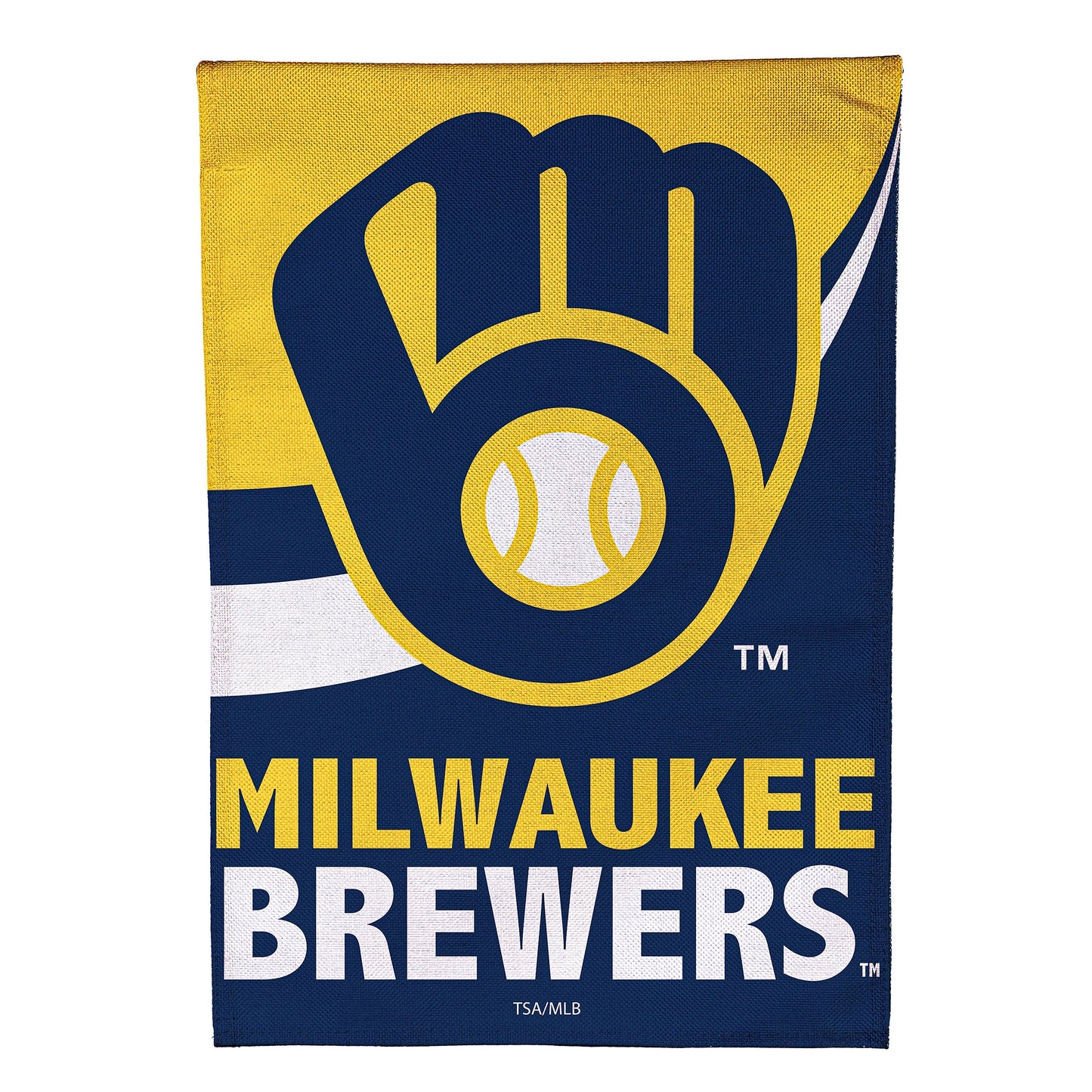 Milwaukee Brewers Burlap Garden Flag