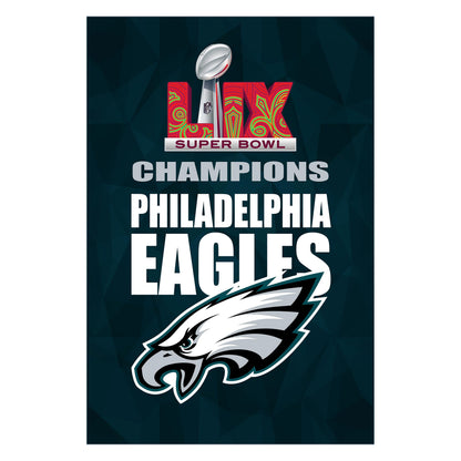 Philadelphia Eagles Super Bowl 59 Champions Flag, House