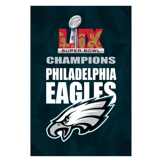 Philadelphia Eagles Super Bowl 59 Champions Flag, House