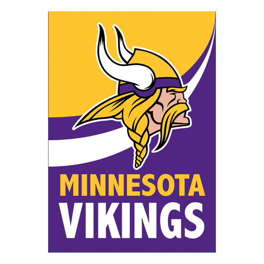 Minnesota Vikings Burlap Flag GDN Size