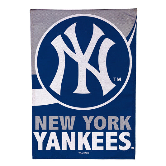 NY Yankees Burlap Garden Flag