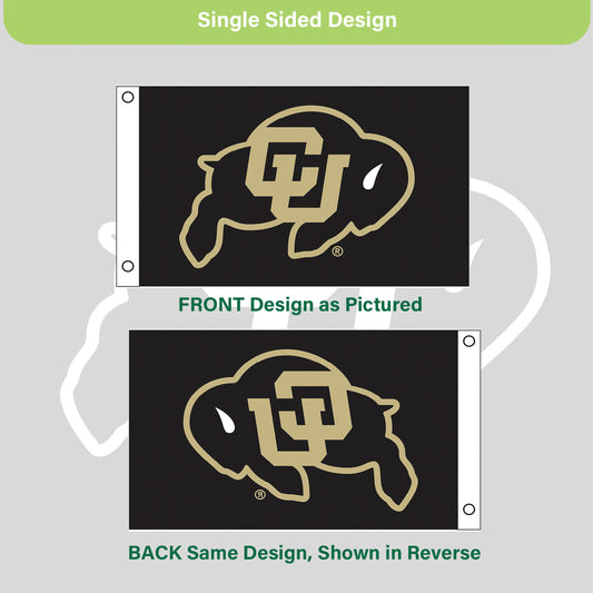 University of Colorado Single Sided Flag w/ 2 Grommets, 3'x5'