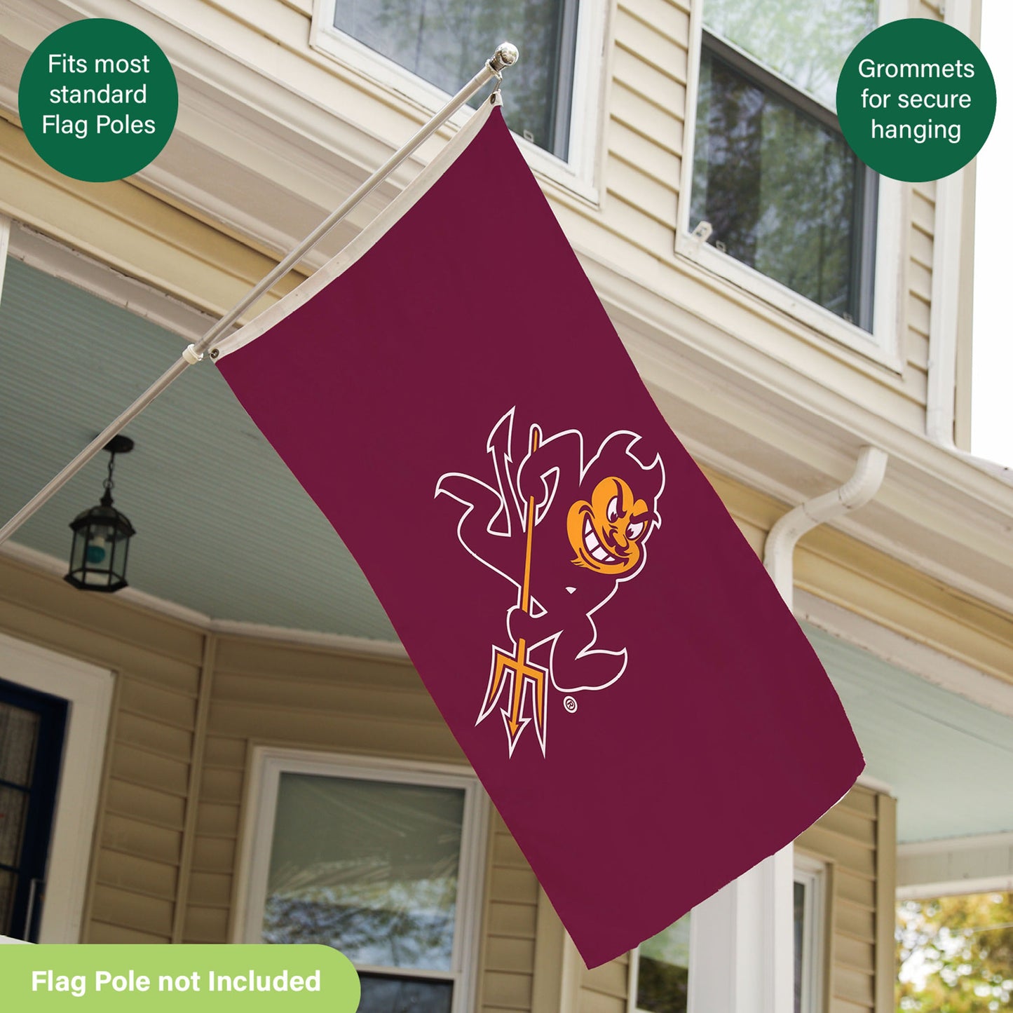 Arizona State University Single Sided Flag w/ 2 Grommets, 3'x5'