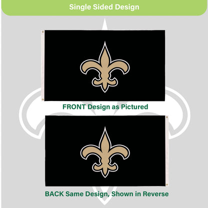 New Orleans Saints Single Sided Estate Flag with 2 Grommets, 3'x5'