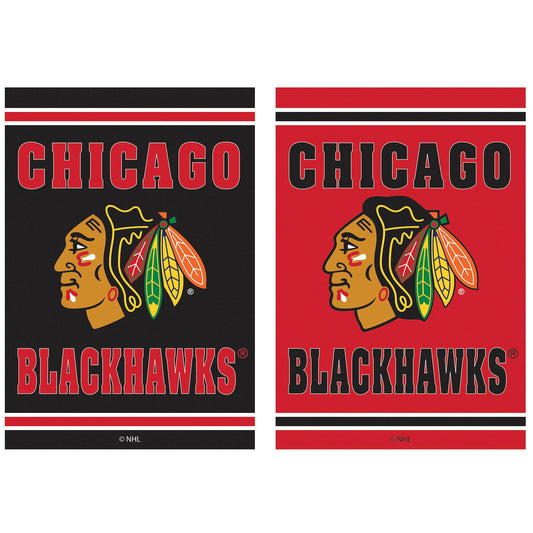 Embossed Suede Flag, House Size, Chicago Blackhawks
