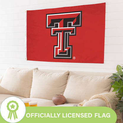 Texas Tech University Single Sided Estate Flag with 2 Grommets, 3'x5'