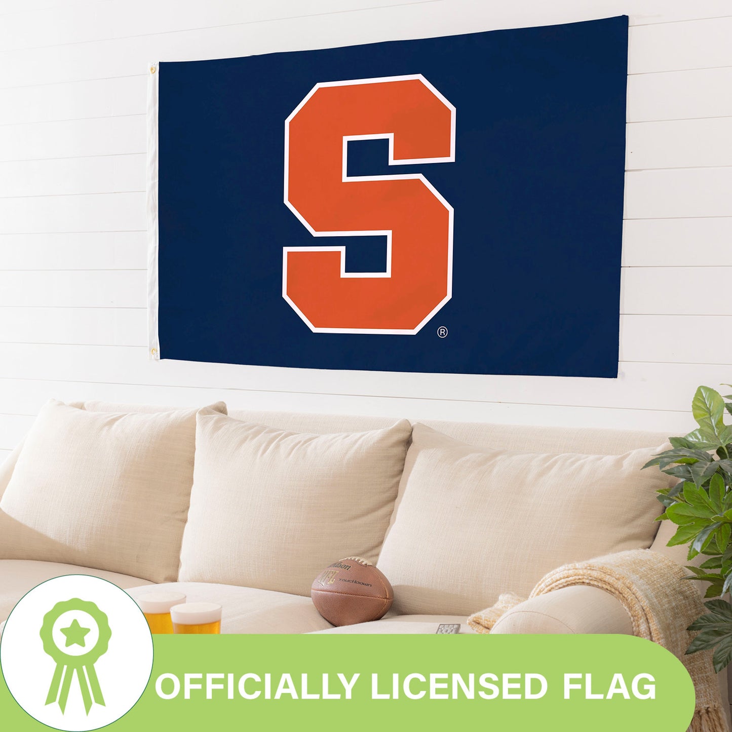 Syracuse University Single Sided Estate Flag with 2 Grommets, 3'x5'