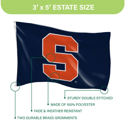 Syracuse University Single Sided Estate Flag with 2 Grommets, 3'x5'