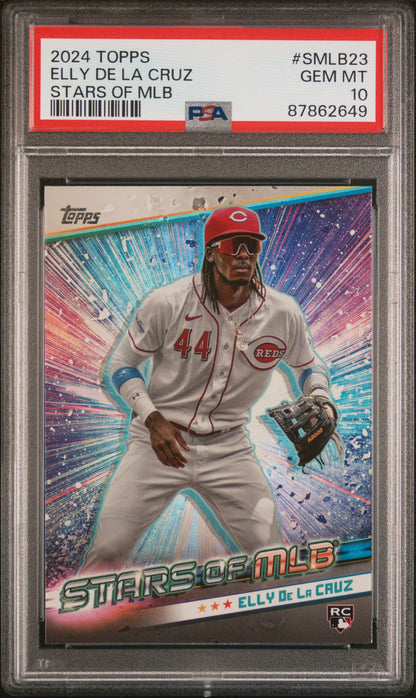 Graded 2024 Topps Elly De La Cruz #SMLB23 Stars of MLB Rookie RC Baseball Card PSA 10 Gem Mint