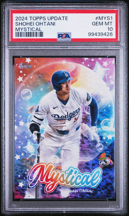 Graded 2024 Topps Update Shohei Ohtani #MYS1 Mystical Baseball Card PSA 10 Gem Mint