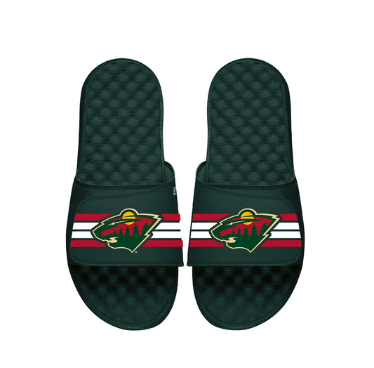 Minnesota Wild Dark Green Primary Stripes Slides